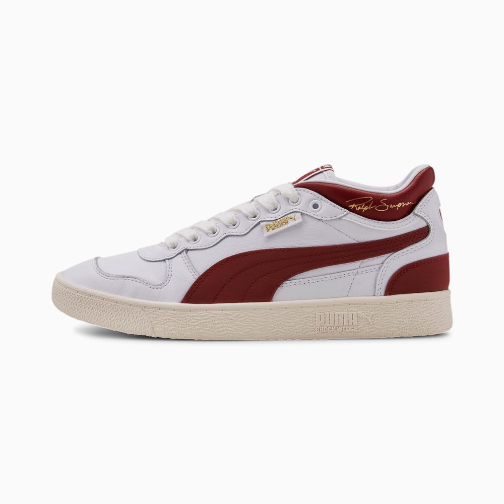 Puma Ralph Sampson Demi OG Férfi Kosárlabda Cipő - Fehér/Bordó ( Hungary - FRAMC1493 )